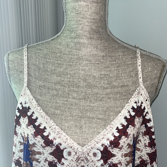Shein Curve 2XL Granny Square spaghetti strap w/ fringe tank. - Picture 2 of 12